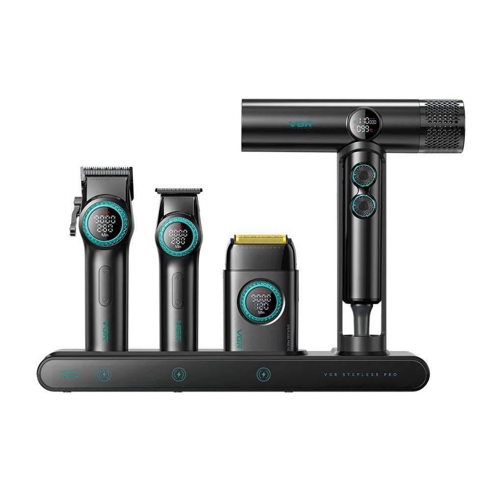 Набор для стрижки и ухода за волосами VGR Stepless Pro 4в1 Черный (30651977)