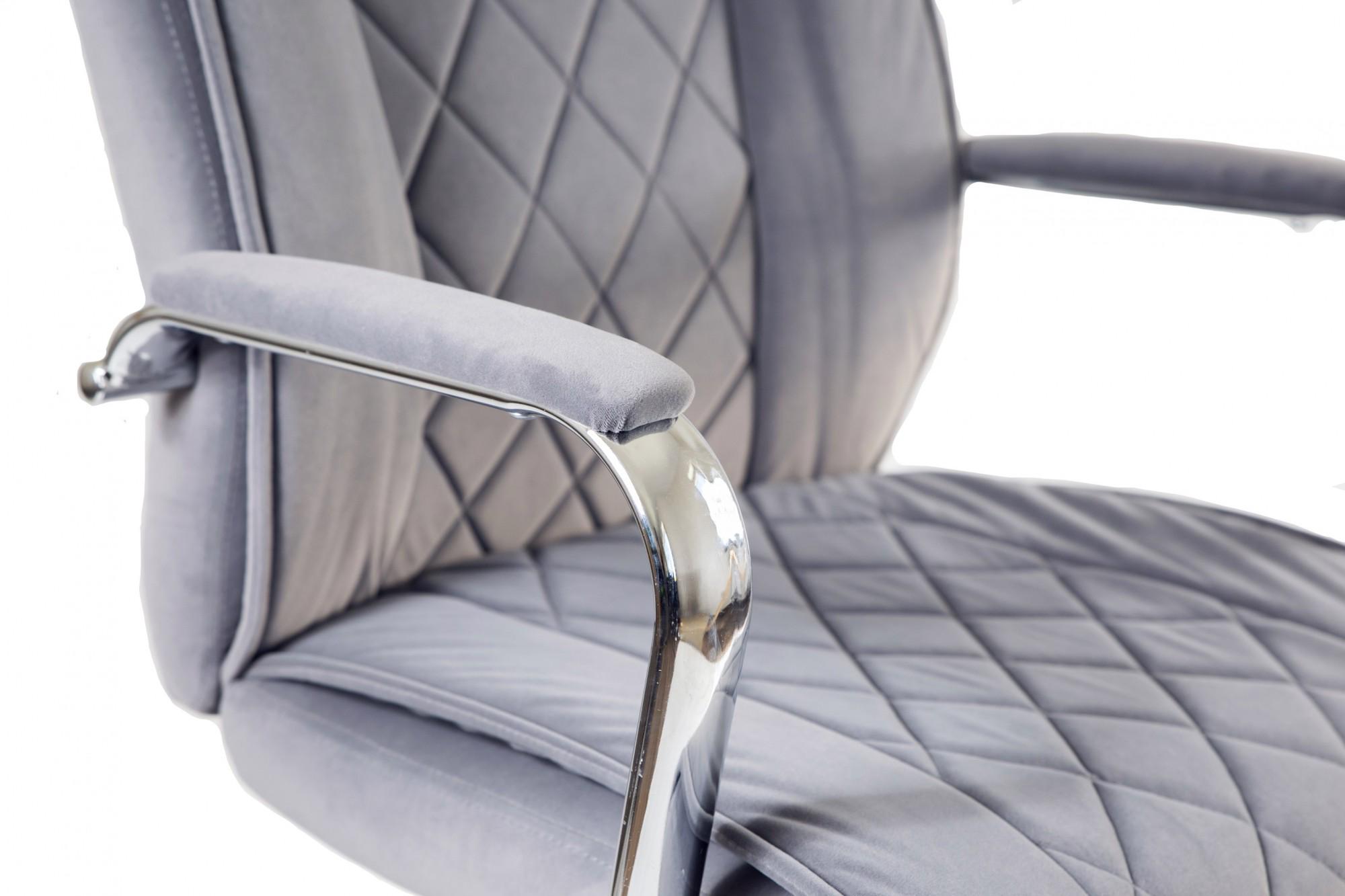 Кресло офисное компьютерное DionysusDesign хром Anyfix экозамша Серый - фото 6 Кресло офисное компьютерное DionysusDesign хром Anyfix экозамша Серый - фото 6