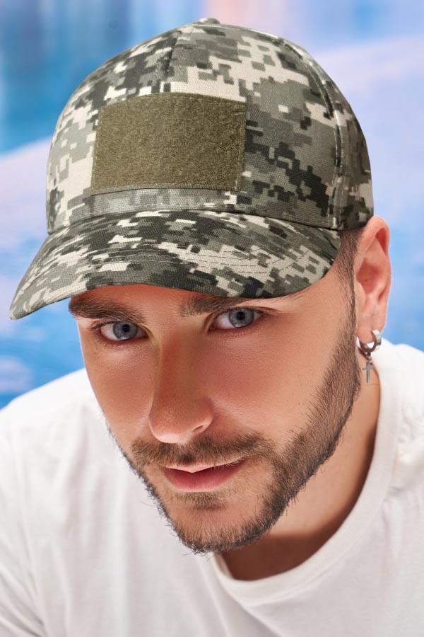 Бейсболка пятиклинка с велкро Braxton мужская Пиксель (1634)