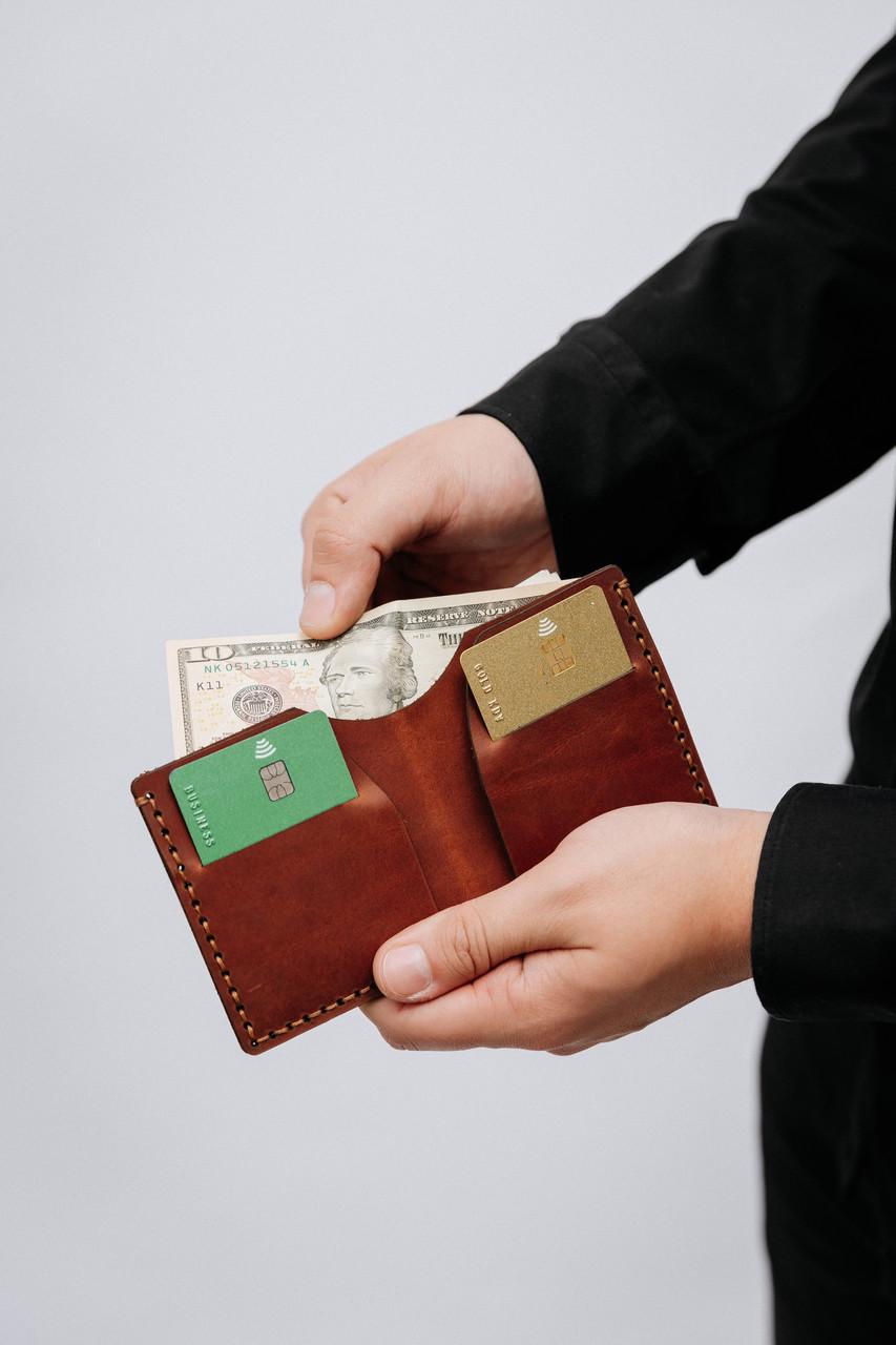 Гаманець шкіряний чоловічий EDENA Коричневий (WT-3)