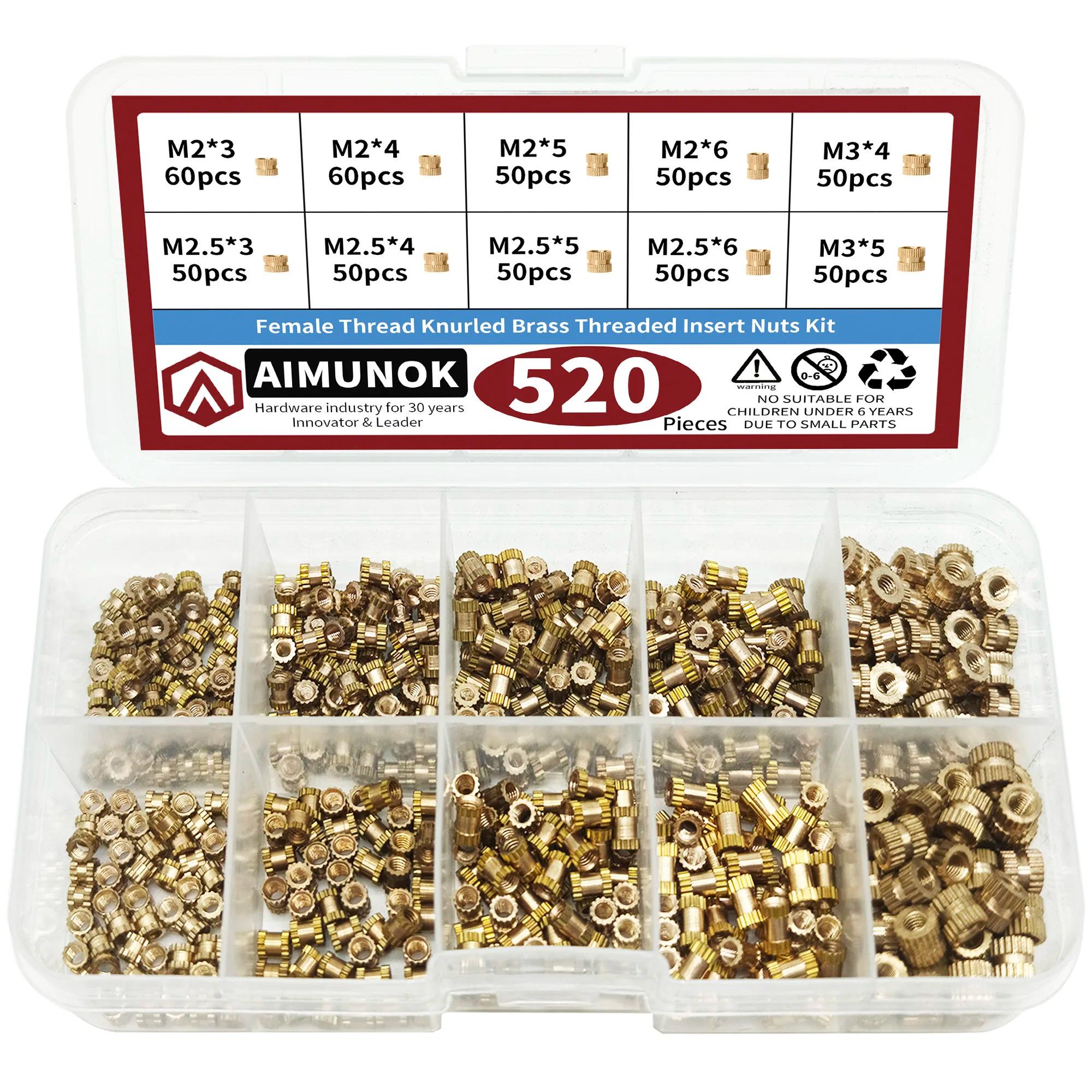 Набір гайок латунних M2 M2.5 M3 для 3D-принтера 520 шт. (202655) Набір гайок латунних M2 M2.5 M3 для 3D-принтера 520 шт. (202655)