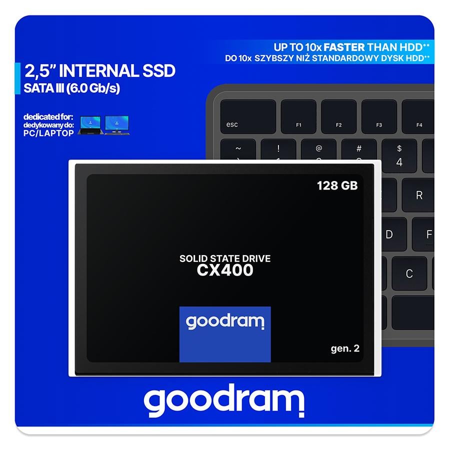 Накопитель SSD Goodram 128 GB CX400 Gen.2 2 2,5" SATAIII 3D TLC (SSDPR-CX400-128-G2) - фото 3