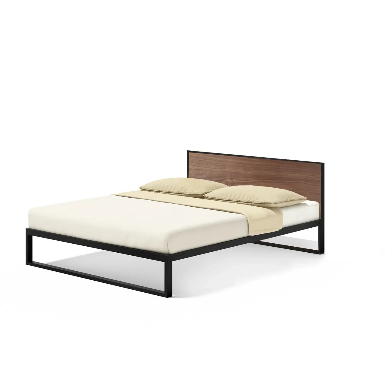 Кровать двухспальная Loft NS-792 низкая с открытой металлической рамой (3075773199)