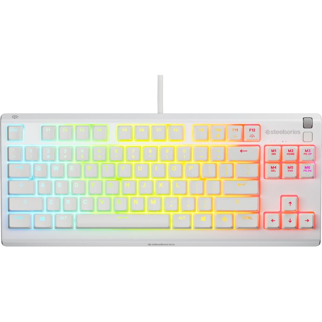 Клавиатура игровая SteelSeries Apex 3 TKL UA ведущая USB RGB подсветка 1,8 м Белый (630421)