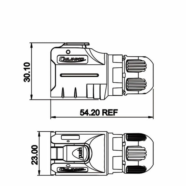 Вилка кабельна герметична CNlinko LP-16-C09PE-03-001 IP67 9pin 5 A 250 В (7045) - фото 3