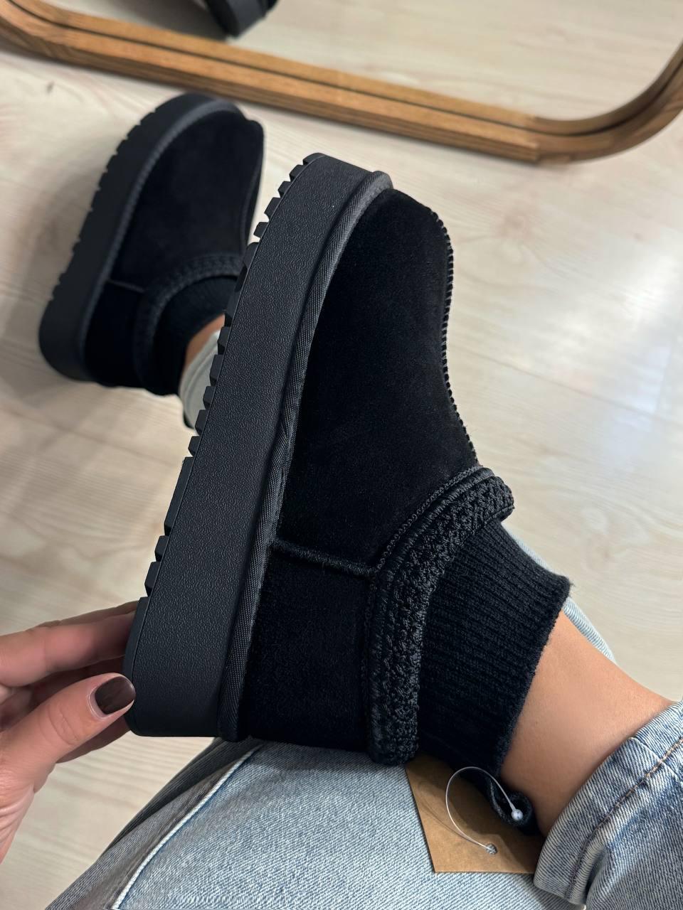 Угги женские Hengji 90-1 с носком и вышивкой натуральная замша р. 40 Черный (4953) - фото 9 Угги женские Hengji 90-1 с носком и вышивкой натуральная замша р. 40 Черный (4953) - фото 9