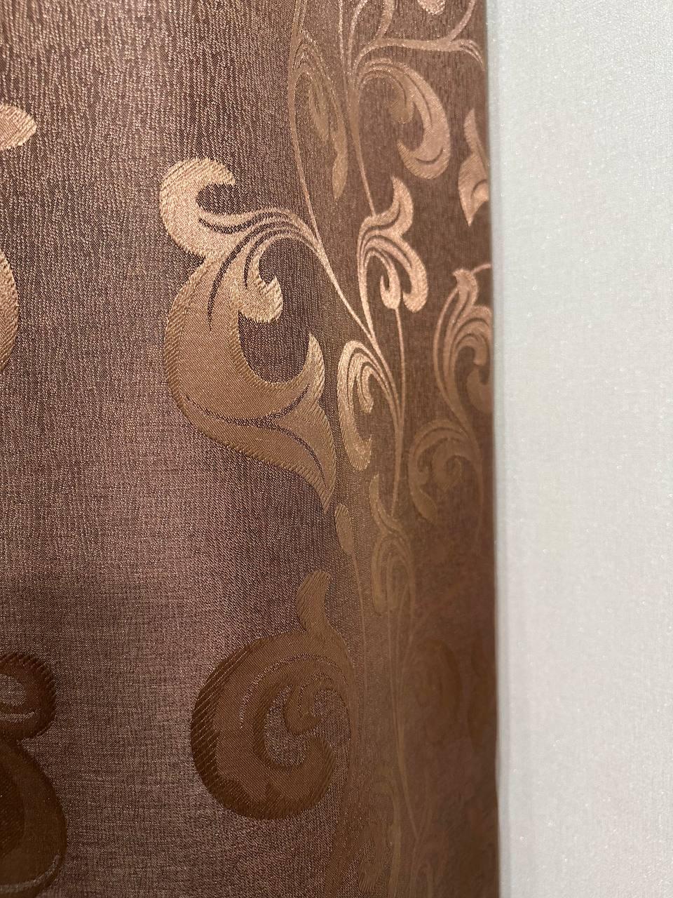 Штори Toscana жаккардові 1,5х2,7 м 2 шт. Шоколадний - фото 7 Штори Toscana жаккардові 1,5х2,7 м 2 шт. Шоколадний - фото 7