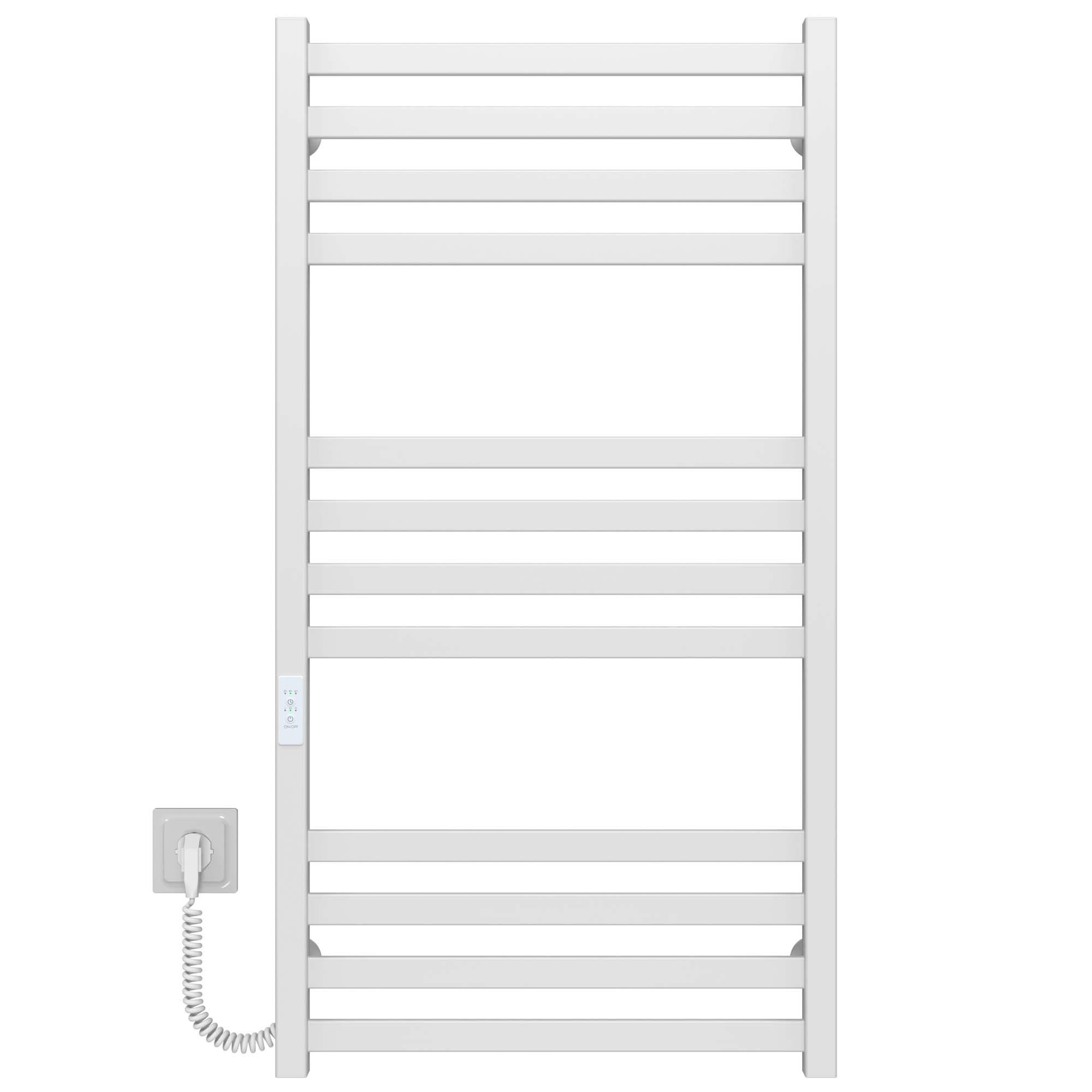 Полотенцесушитель электрический Deffi Avast П12 WD04 левое подключение крашеная сталь 500х1000 мм Белый (B.AV.100.50.12.E.W.L.4)