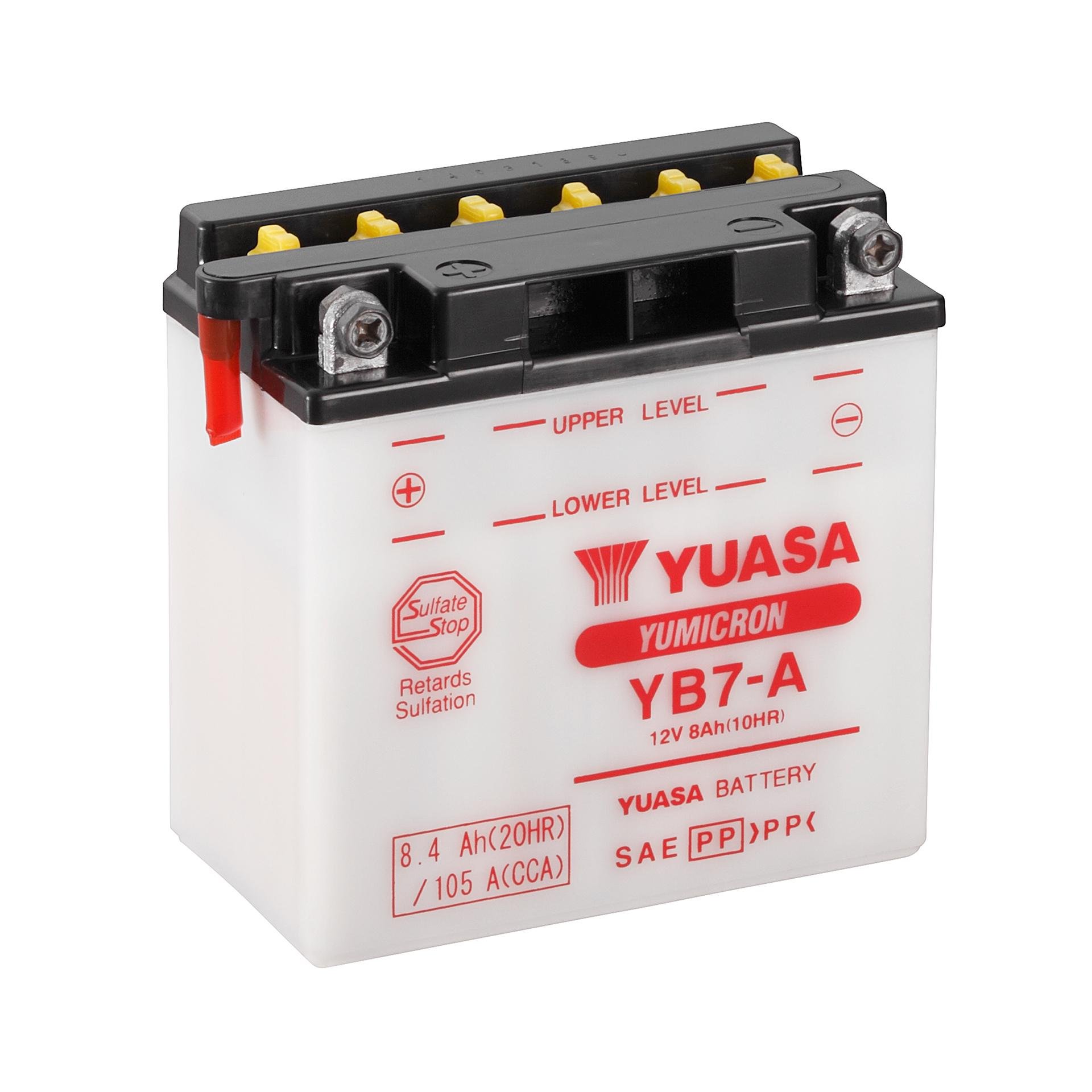 Аккумулятор Yuasa Мото YB7-A CP 12 V 8,4 Ah 105 A