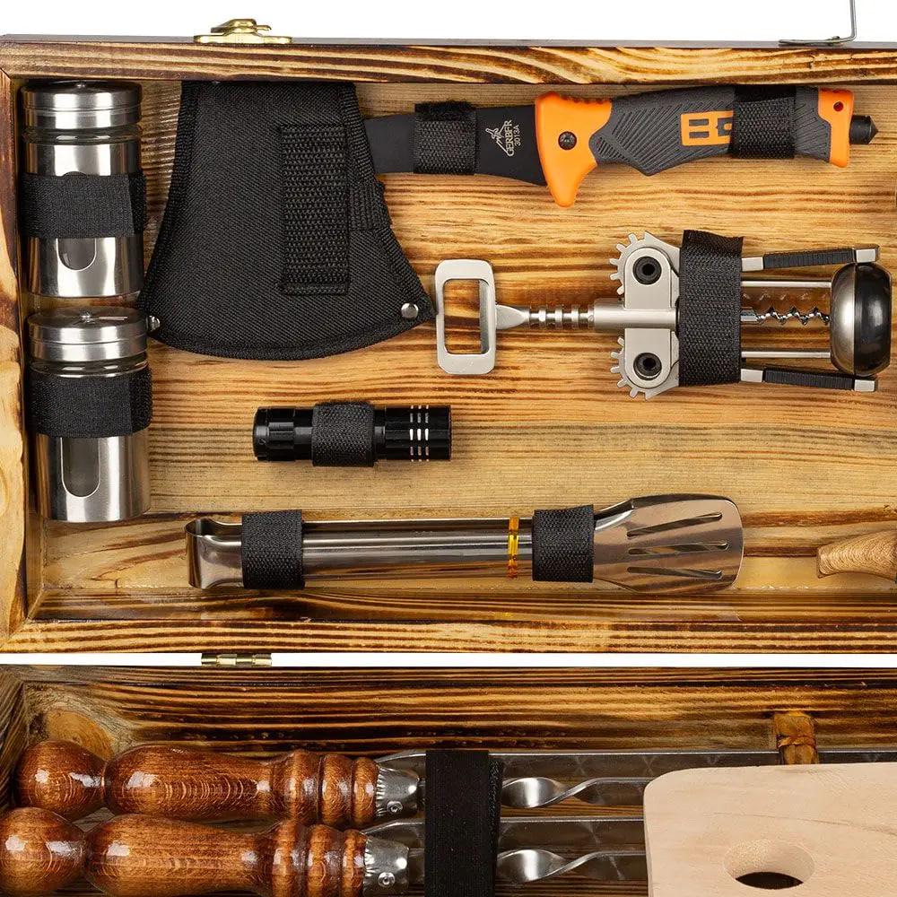 Набір шампурів Профі Люкс №1 в кейсі (10644719) - фото 4 Набір шампурів Профі Люкс №1 в кейсі (10644719) - фото 4