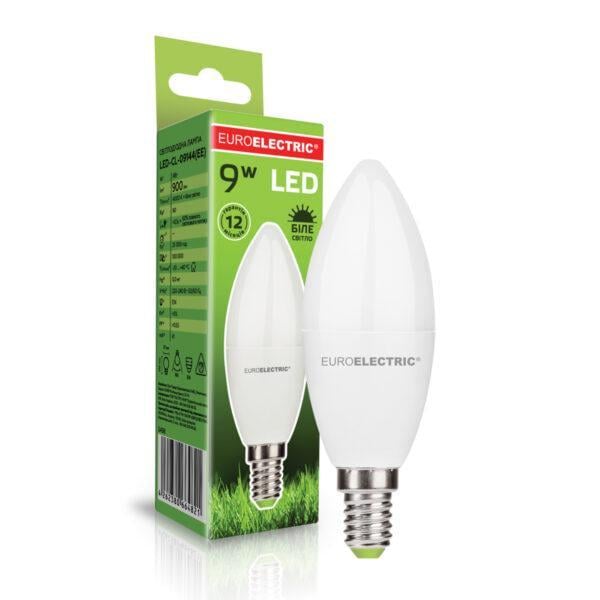 Лампа LED Euroelectric CL 9W E14 4000K (36486221)
