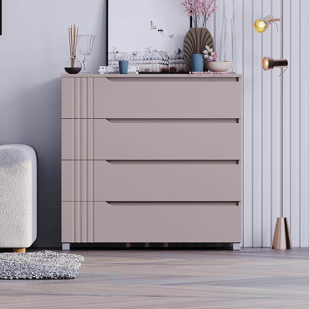 Комод Портленд К-40 МДФ 100х99х40 см Кашемир (01451)