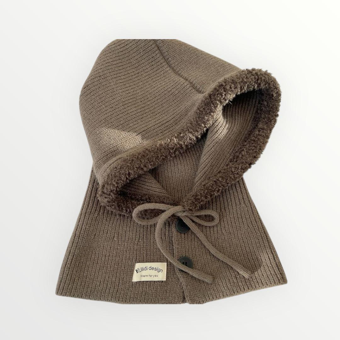 Капор унисекс теплый 1177 One size Коричневый (014893) - фото 1