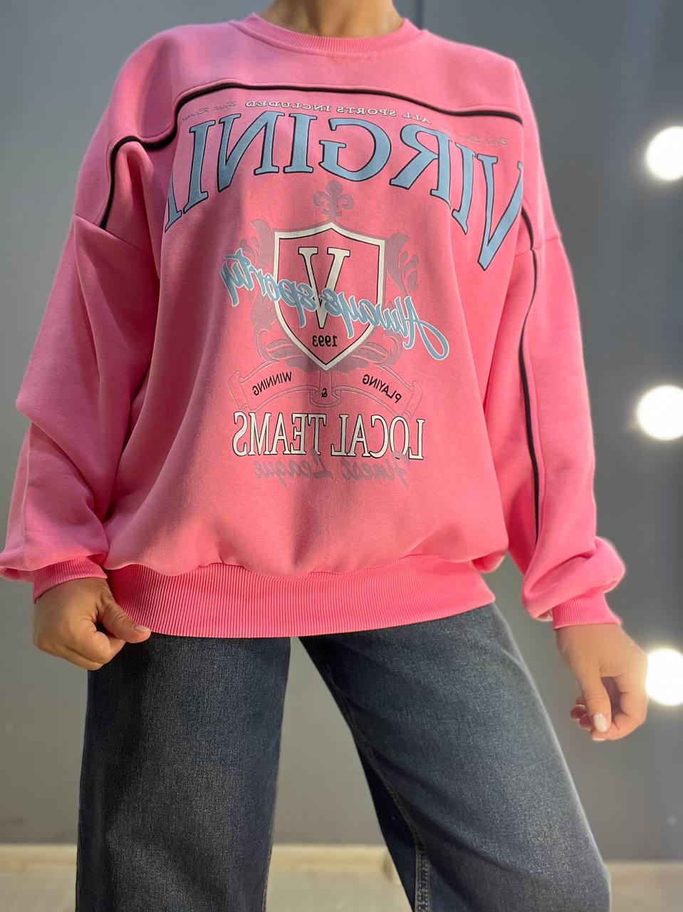 Світшот жіночий OLIVIA 2468 VIRGINIA утеплений на флісі OS Рожевий (1113) - фото 2