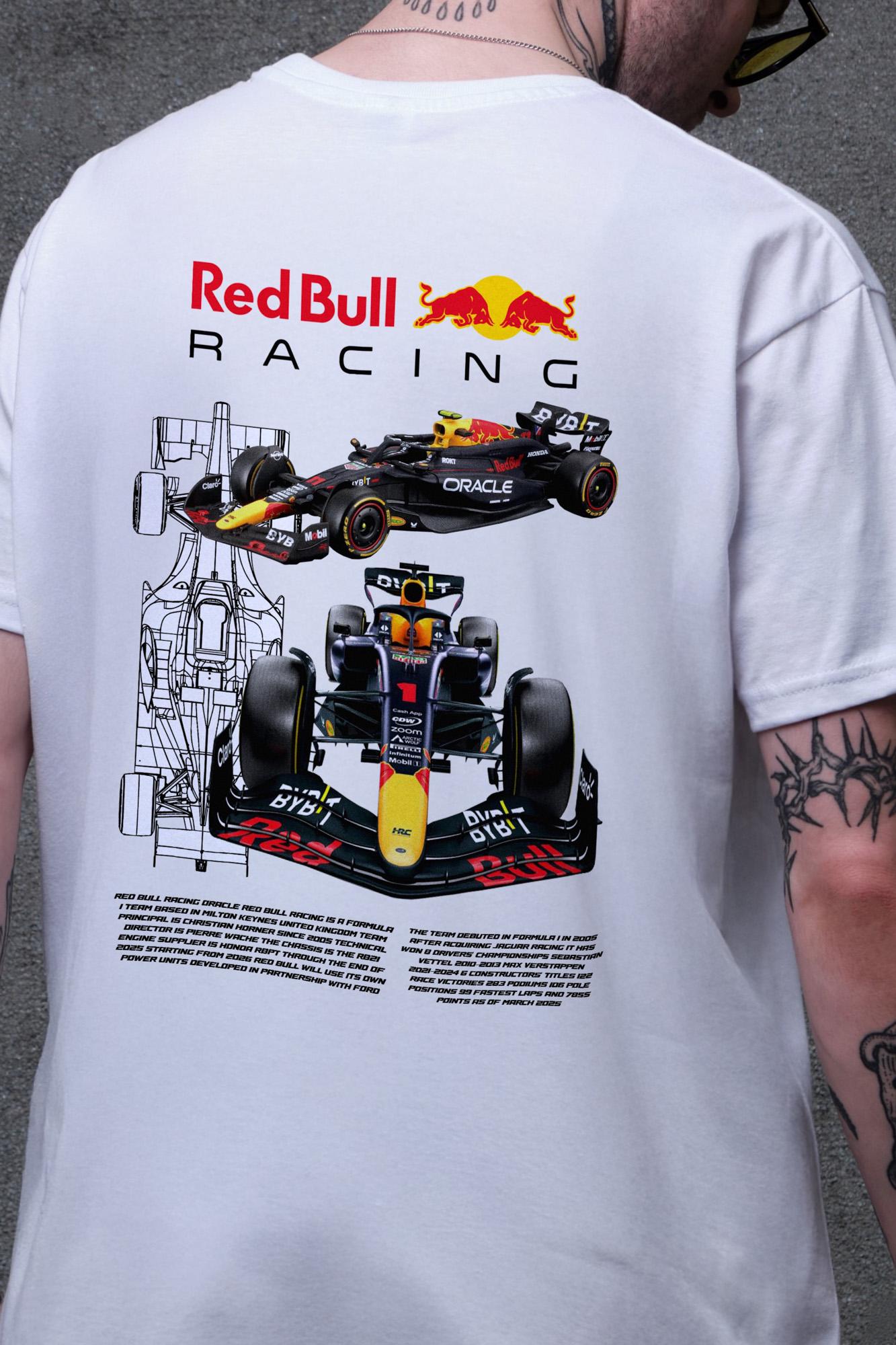Футболка мужская Without с принтом Redbull оверсайз L/XL White (L8049666) - фото 2 Футболка мужская Without с принтом Redbull оверсайз L/XL White (L8049666) - фото 2