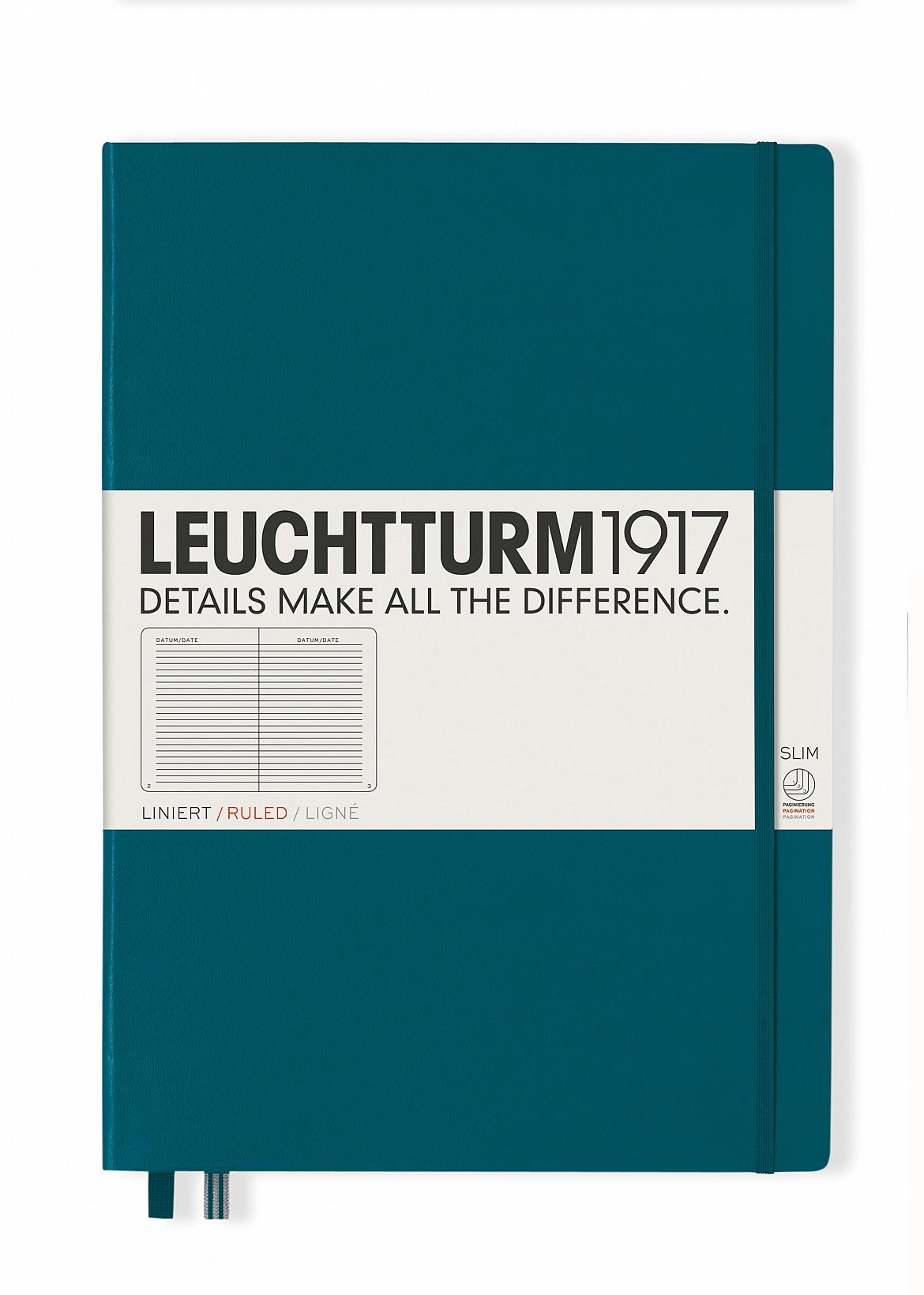 Блокнот Leuchtturm1917 Master Slim A4+ лінія Тихоокеанський зелений (359788)