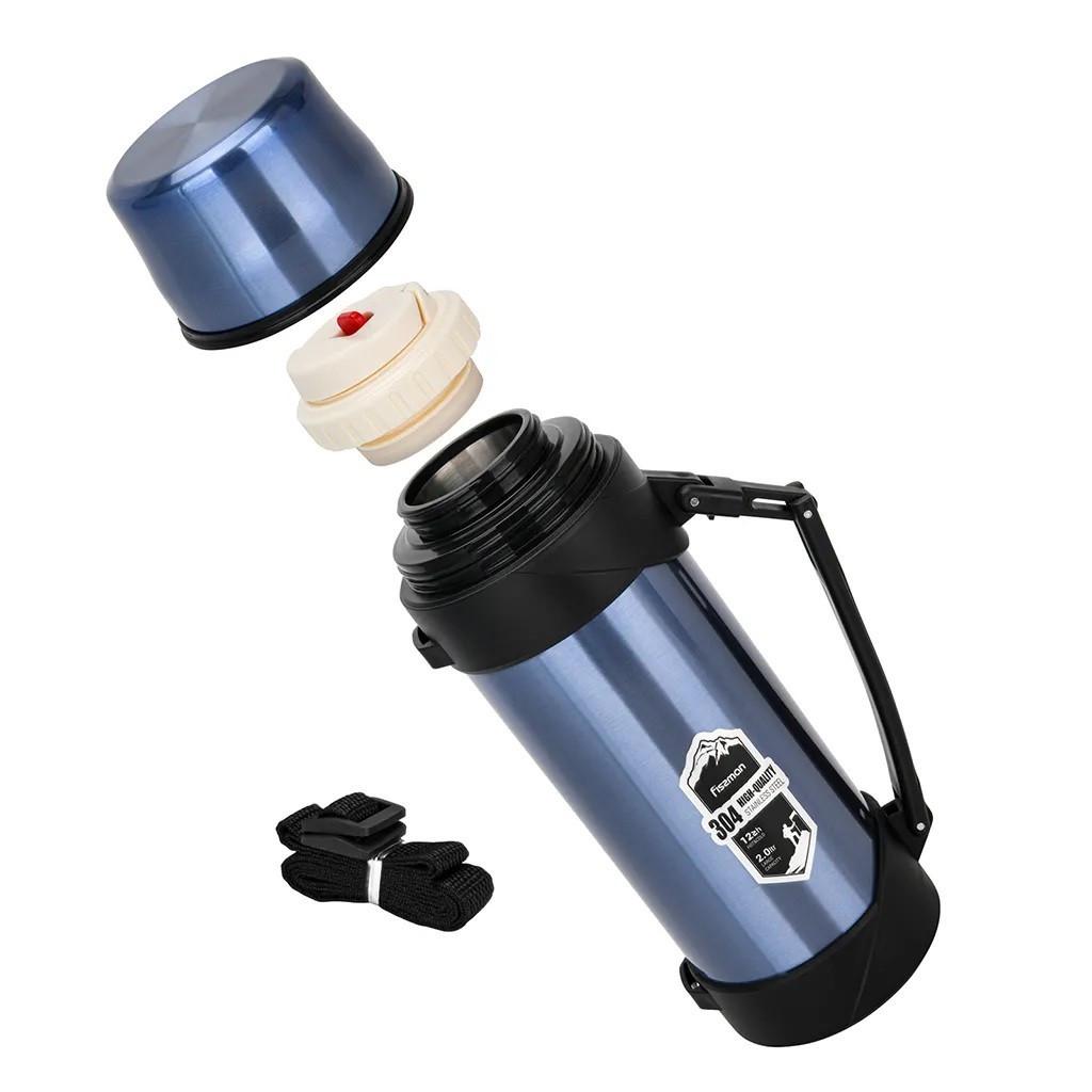 Термос питьевой Fissman 13,5x11,5x32,3 см 2000 мл из нержавеющей стали (9874) - фото 2