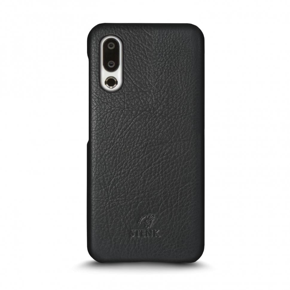 Кожаная накладка Stenk Cover для Meizu 16s Черный (69312)