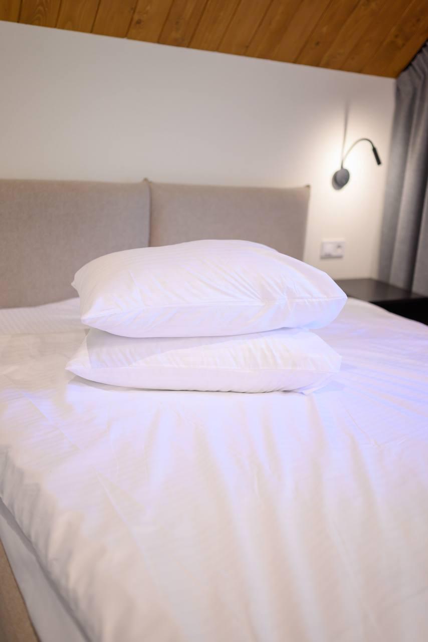 Комплект постельного белья Signorina Siena из страйп-сатина евро 50х70 см/70х70 см Белый (001E) - фото 3