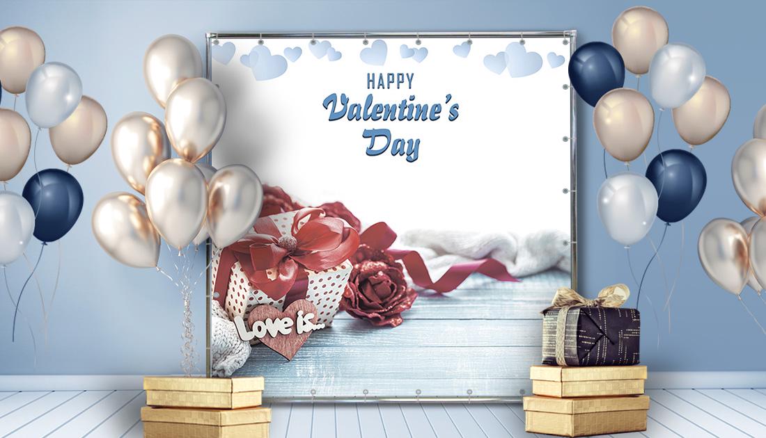 Фотозона в голубых тонах 2х2 м (70281/2)