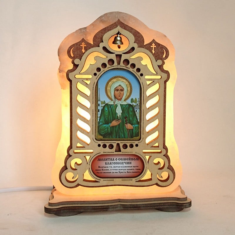 Соляная лампа Икона большая Ксения желтого подсвечивания (20018) Соляная лампа Икона большая Ксения желтого подсвечивания (20018)