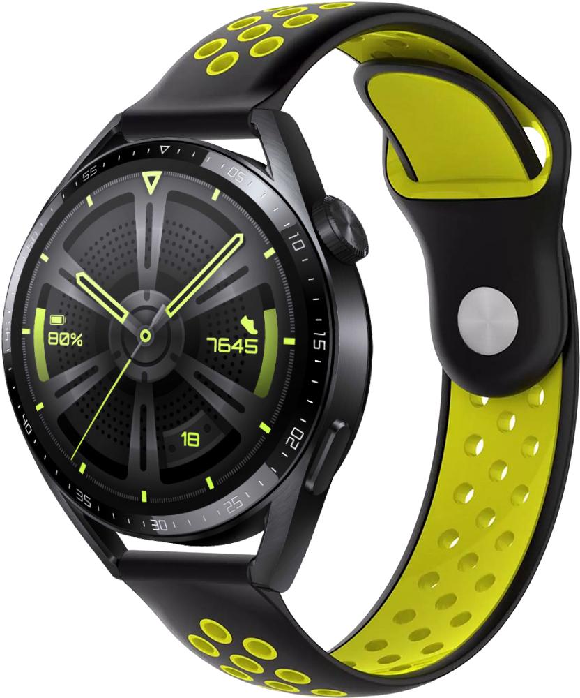 Ремешок Sport для Huawei Watch GT3 46 мм Black Yellow (26157-61)