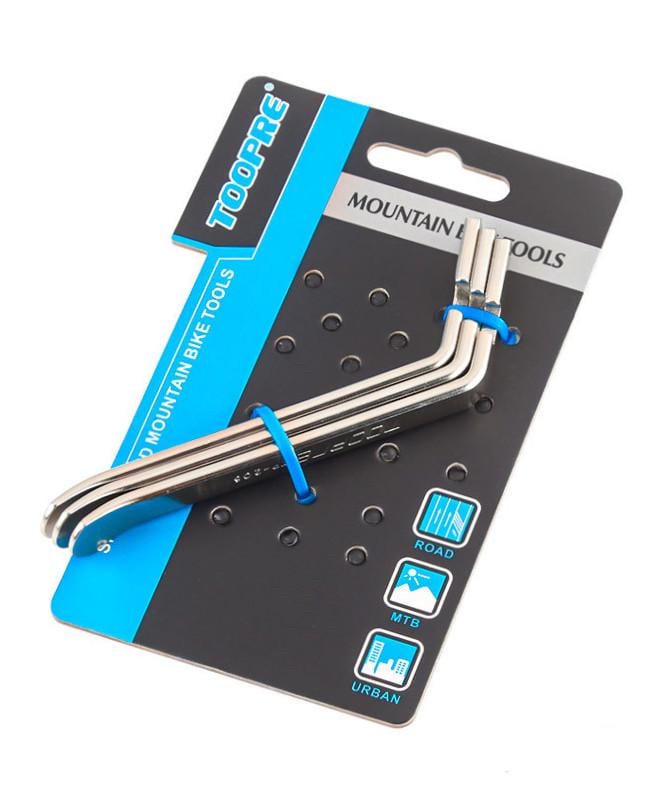 Лопатки бортировочні Toopre для монтажу велопокришок метал 3 шт. Лопатки бортировочні Toopre для монтажу велопокришок метал 3 шт.