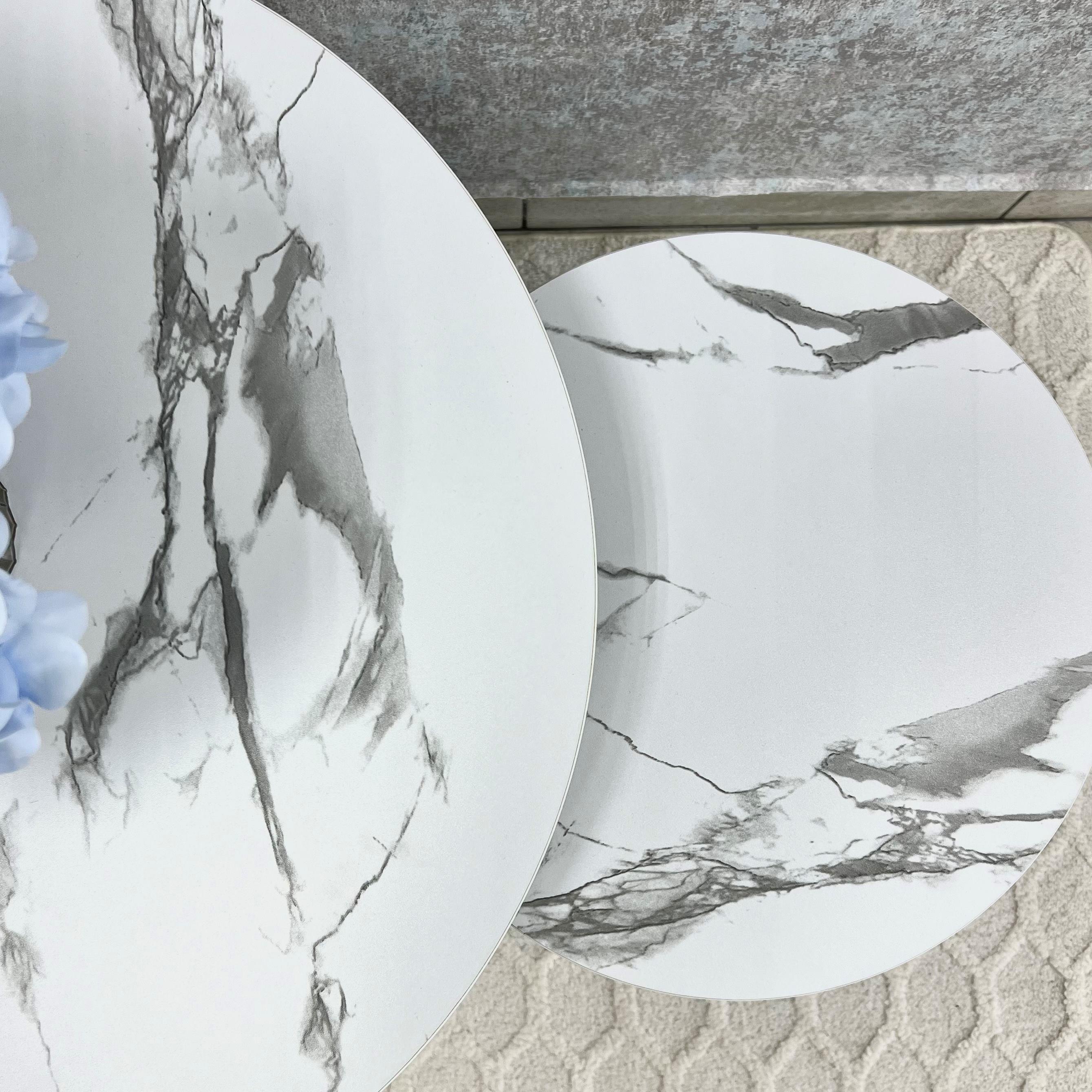 Комплект журнальных столиков LUMINARIA TWIN 2шт. Белый мрамор (29668978) - фото 3