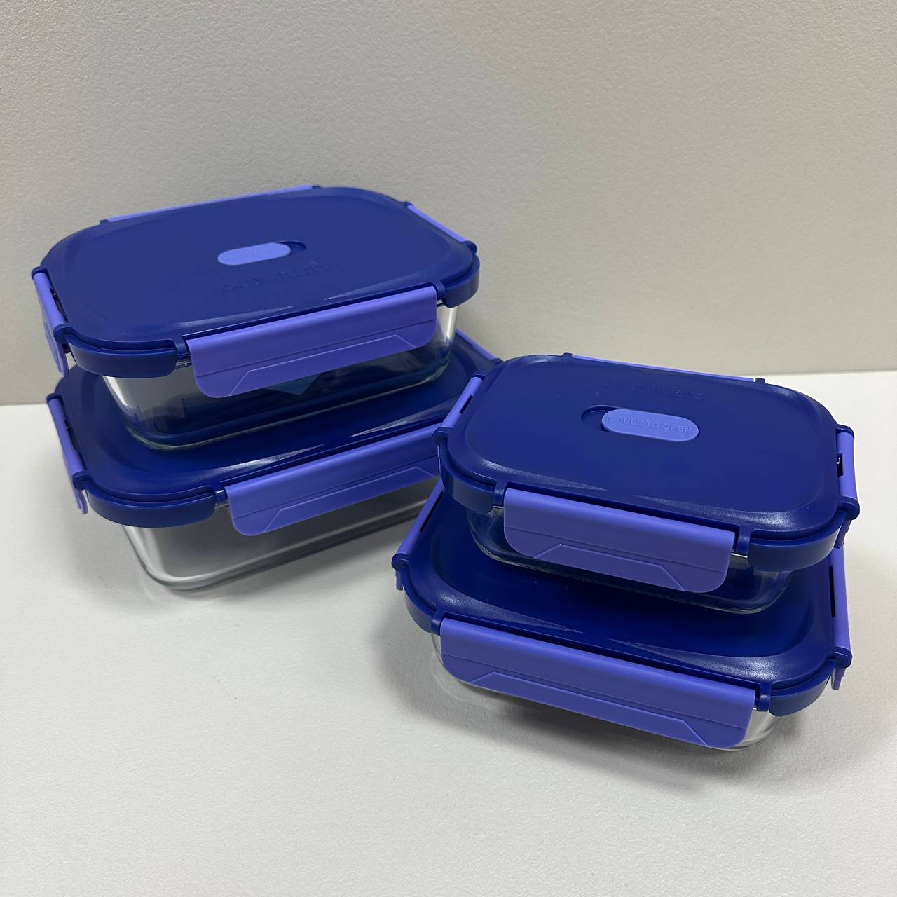 Набор контейнеров Luminarc Click Clack 370/650/1040/1520 мл Синий (23739) - фото 5