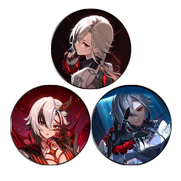 Набор значков Арлекино Геншин импакт Genshin Impact 3 шт. (bs063)