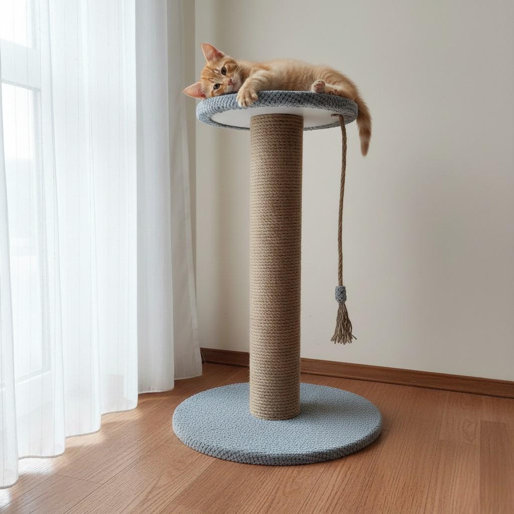 Когтеточка для кошек с полочкой 64 см (1866535933)