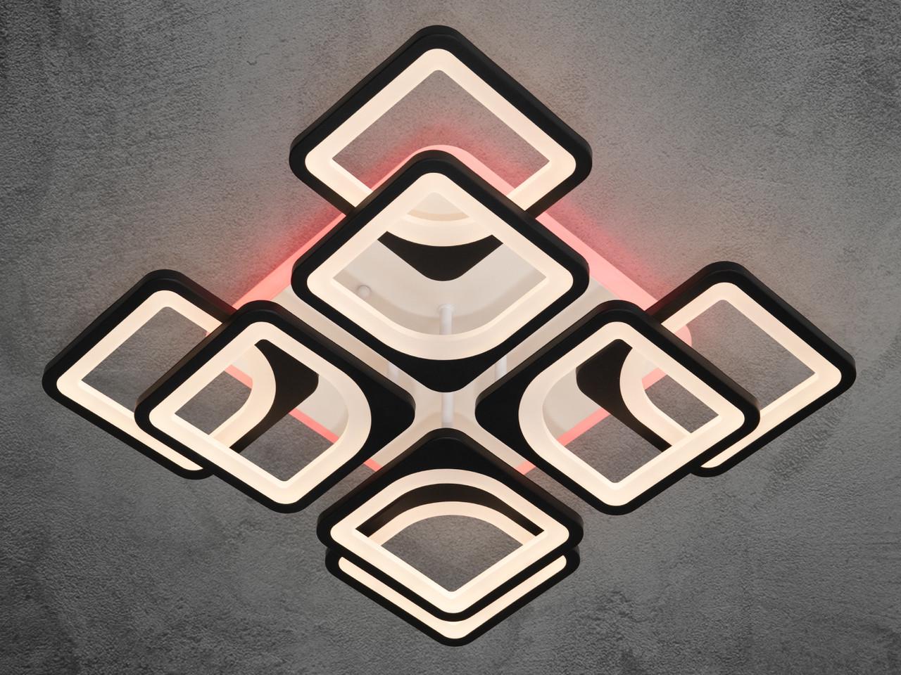 Люстра світлодіодна у вітальню з димером HS8060-4+4BK-LS 115W на 16 м2 Чорний (2412695733) - фото 3 Люстра світлодіодна у вітальню з димером HS8060-4+4BK-LS 115W на 16 м2 Чорний (2412695733) - фото 3