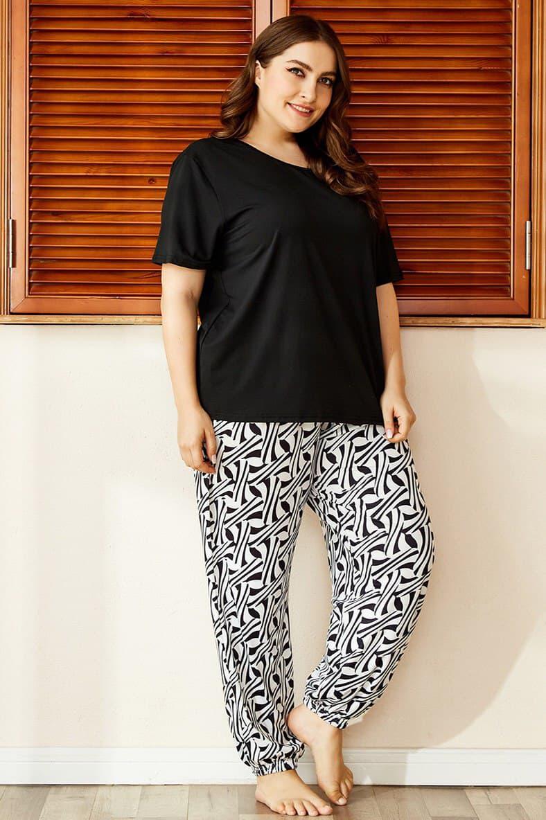 Пижама женская DO2003 2XL/3XL Черный