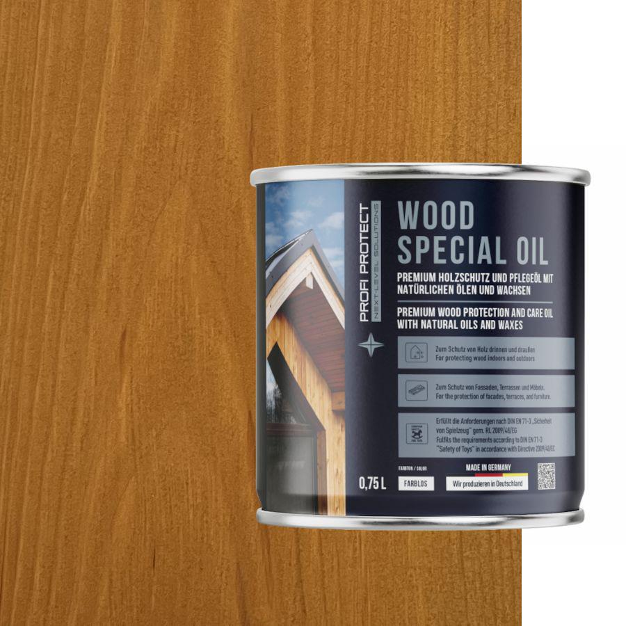 Лазурь на основе пчелиного воска и льняного масла ProfiProtect Wood Special Oil 0,75 л Prairie/Wheat (20757776) - фото 1