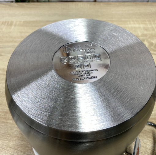 Каструля зі сталевою кришкою OMS з нержавіючої сталі для газу і індукціі 12,8 л (2072.12.8) - фото 7