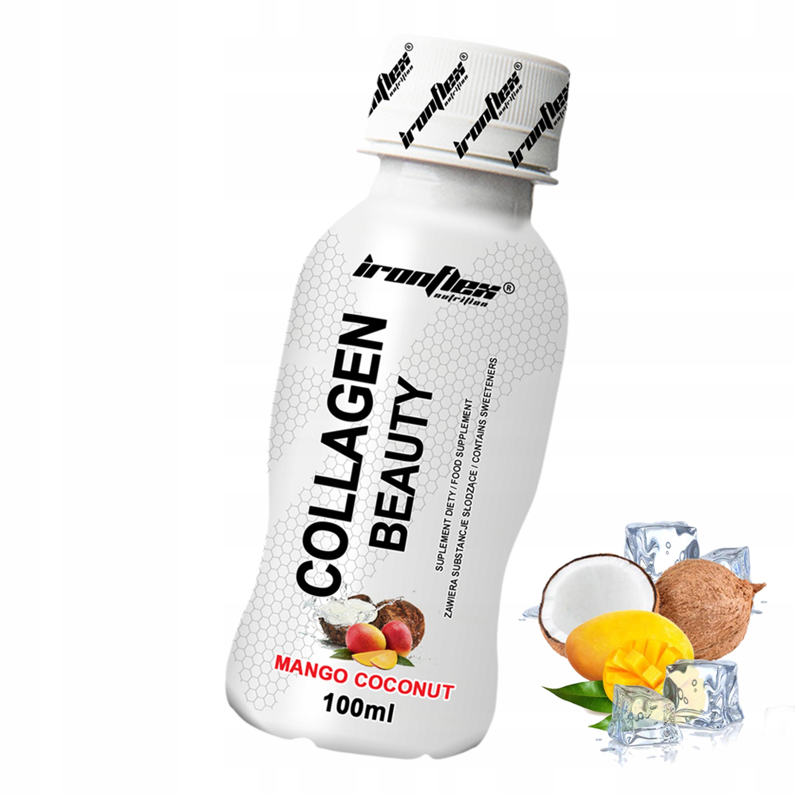 Коллаген IronFlex Collagen Beauty Shot 12 Mango Coconut 960 ml - фото 1