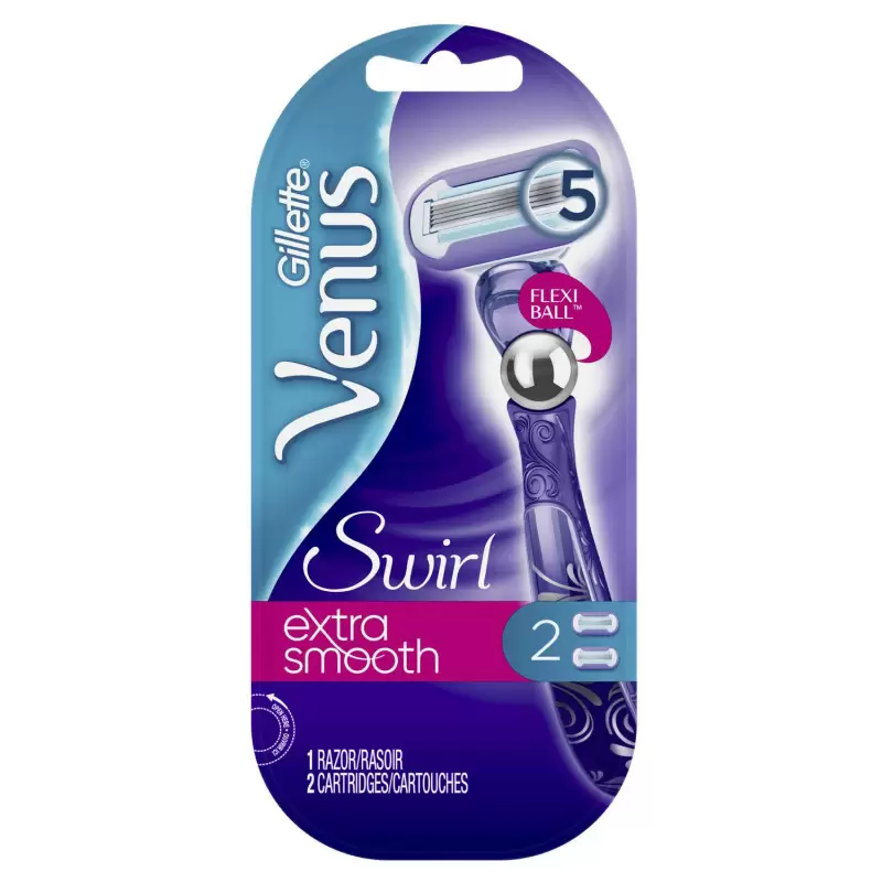 Станок для бритья женский Gillette Venus Swirl Extra Smooth и 2 картриджа - фото 1