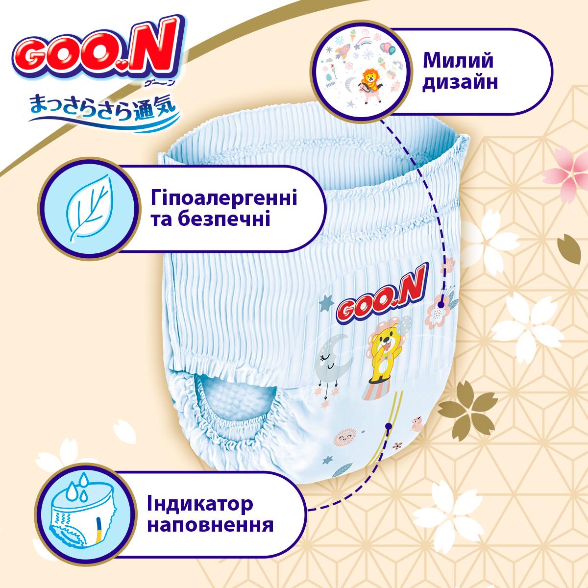 Трусики подгузники GOO.N Premium Soft для детей XXL 15-25 кг 60 шт. (22586397) - фото 7