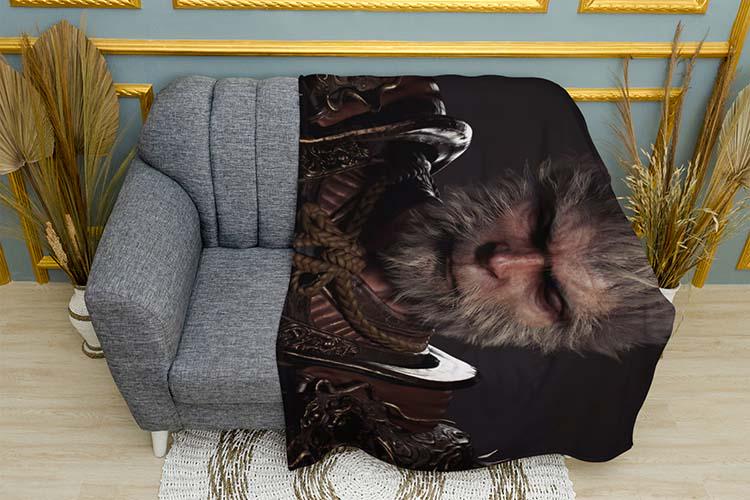 Плед Sun Wukong Game Black Myth Wukong плюш одношаровий 135х150 см (114371)