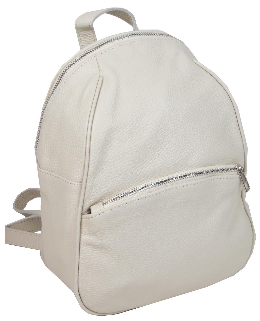 Рюкзак кожаный женский Borsacomoda 814.027 9 л Бежевый