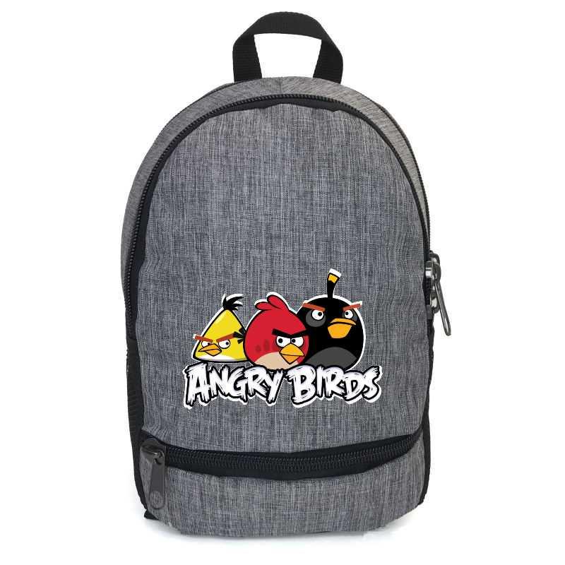 Школьный рюкзак подростковый Cappuccino Toys с принтом Angry Birds ANG-008-gry 12,5 л Серый (2064148383)