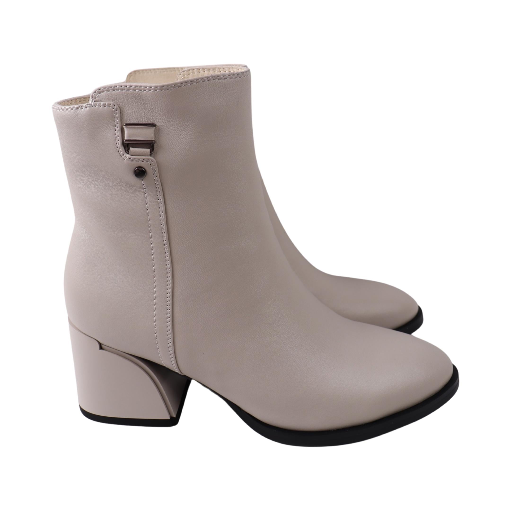 Ботильоны женские Molka натуральная кожа р. 38 Молочный (304-23DH)