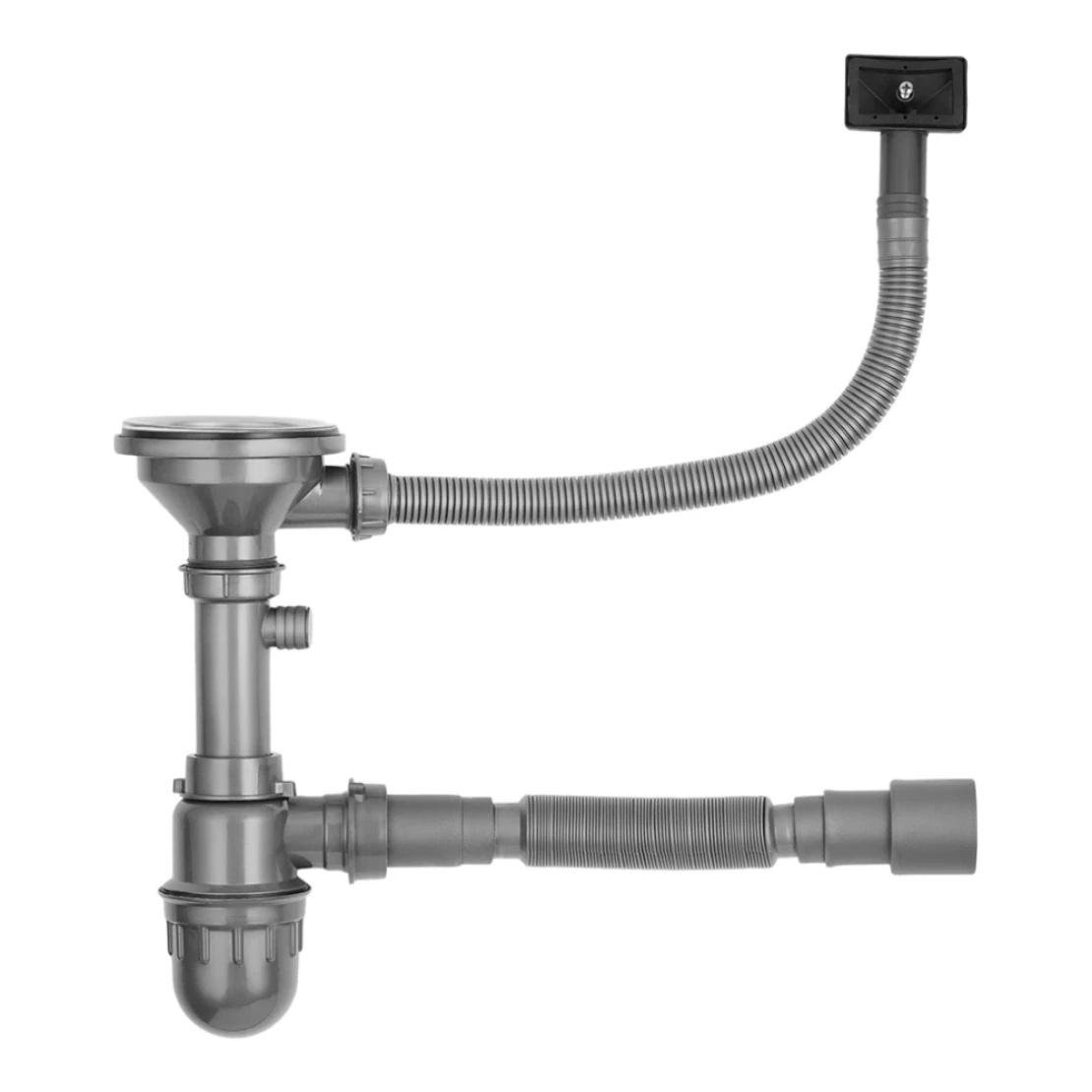 Сифон для кухонной мойки Kroner KRP Siphon 011 3 1/2" х 50/40 мм с переливом (CV023014)