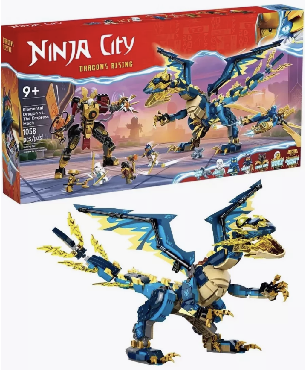 Конструктор Ninjago Елементальний Дракон проти Робота 1058 деталей (2651827415)