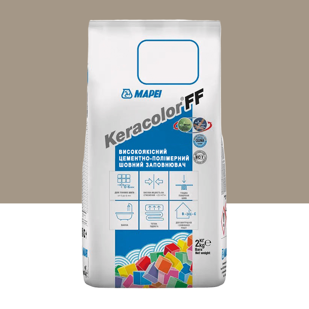 Фуга цементная для швов Mapei Keracolor FF 133 2 кг Песочный (000018576)