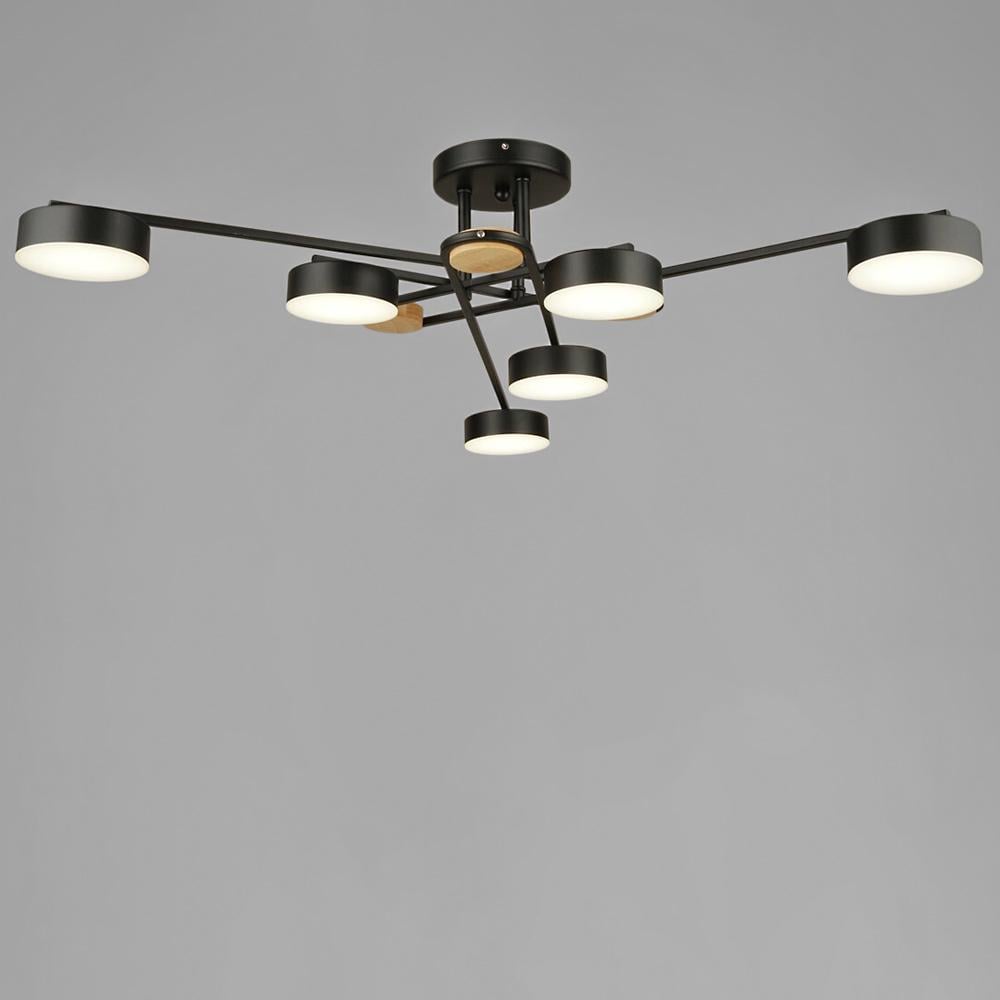 Люстра потолочная светодиодная Lighthouse SRS-19603/6 BK Черный