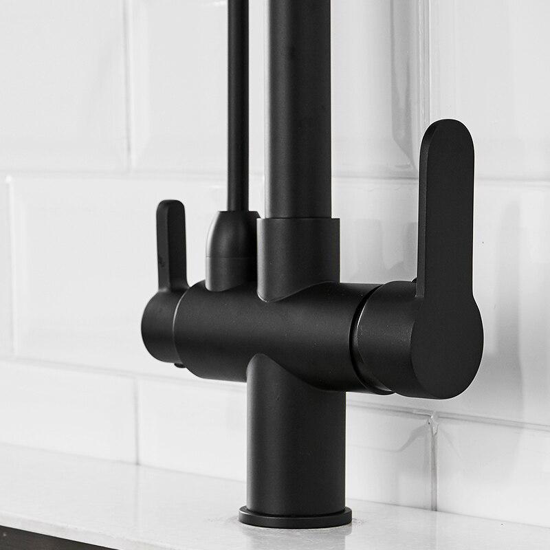 Змішувач для кухонної раковини WanFan з краном для фільтрованої води аератором та висувним виливом Чорний - фото 9 Змішувач для кухонної раковини WanFan з краном для фільтрованої води аератором та висувним виливом Чорний - фото 9