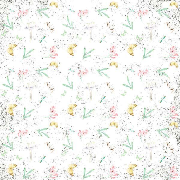Лист бумаги для скрапбукинга Scent of spring №50-01 двусторонний 30,5х30,5 см