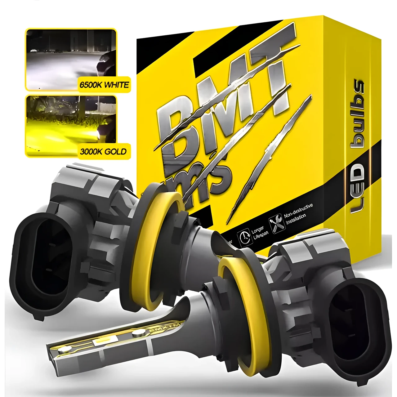 Автомобильные лампы светодиодные Bmt ms h7 без кулера с пассивным охлаждением 2 шт. 27976387) - фото 2 Автомобильные лампы светодиодные Bmt ms h7 без кулера с пассивным охлаждением 2 шт. 27976387) - фото 2