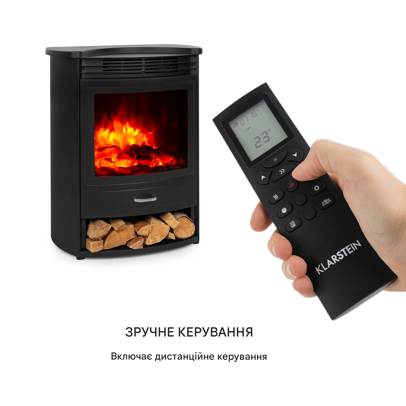 Электрокамин KLARSTEIN Bormio S Smart с дистанционным управлением через приложение 1900 Вт (10035088) - фото 2 Электрокамин KLARSTEIN Bormio S Smart с дистанционным управлением через приложение 1900 Вт (10035088) - фото 2